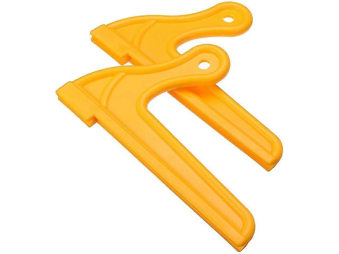 2 Piezas Palancas De Empuje Portátiles En V Para Carpintería Mesa Sierra Router Hoja Trabajo Segura Abs 20,5*13 Cm Amarillo