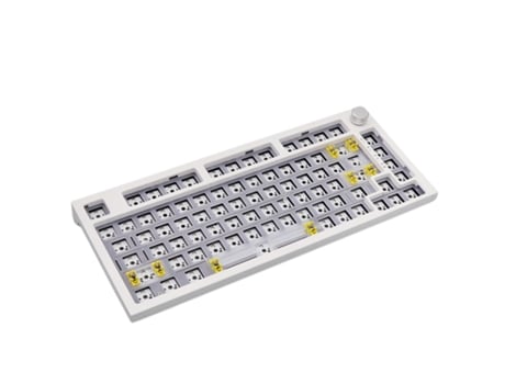 Kit de teclado mecánico KW75 Retroiluminación RGB Inalámbrico/Con cable/Bluetooth 5.0 3 modos Intercambiable en caliente DIY 81 teclas Kit de tecla...
