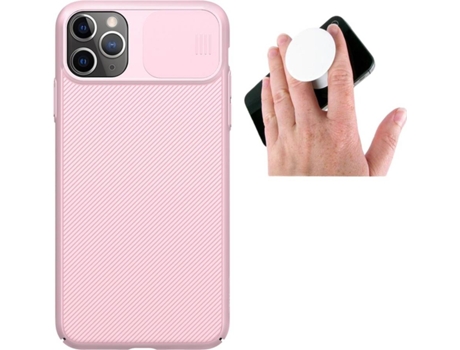 Carcasa y Popsocket Iphone 11 Pro Camshield Nillkin (Rosa)