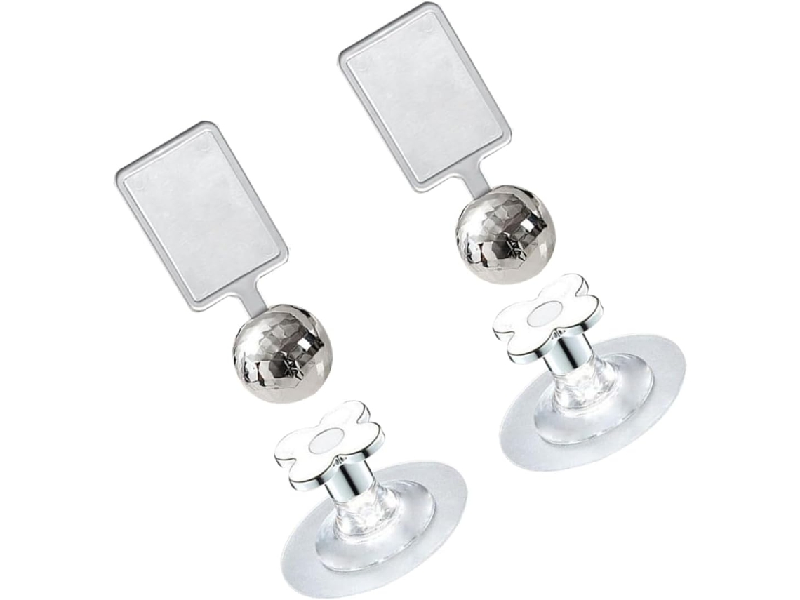 Juego de 4 elevadores autoadhesivos para asiento de inodoro con asa decorativa para inodoros Gokoco