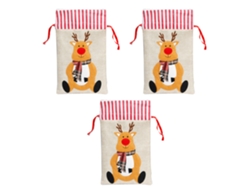 3 Bolsas Navideñas con Renata, Papá Noel y Nieve, para Fiestas NEVEANCE