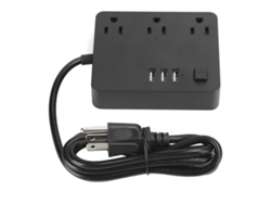 Painel De Energia Inteligente De Carregamento Rápido Para Mesa Com 3 Tomadas E 3 Portas Usb 100‑240v