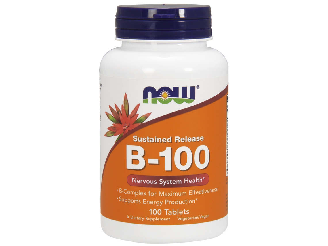 NOW FOODS B-100 Sustained Release 100 Tabletas