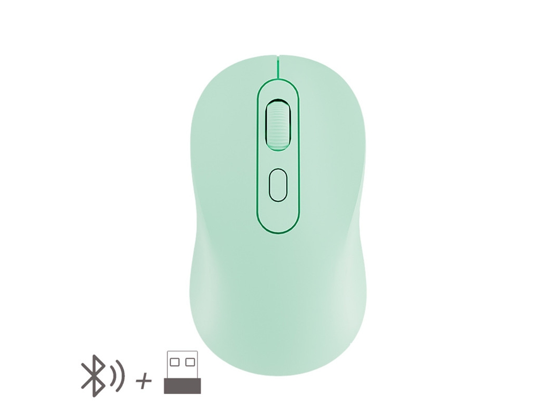 Ratón YIZHOOD Inalámbrico Bluetooth 5.2 para Tableta Computadora Portátil Modo Dual 2.4GHz USB Gaming1600 DPI Recargable Verde