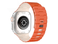 Correa magnética de silicona con un solo pasador y estampado de caballo para Apple Watch de 46/49/45/44 mm FWINL
