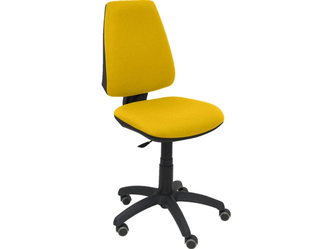 Silla de Escritorio Operativa PYC Elche CP Amarillo RP con ruedas antiarañazos (Sin Brazos - Tejido)