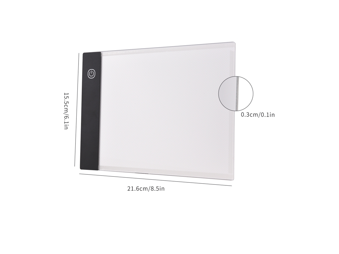 Tablero De Luz Led Ultrafino A5 De 3 Mm Con Ajuste Usb Continuo Para Dibujo, Caligrafía Y Pintura De Diamantes.