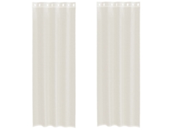 Maison Exclusive - Cortinas De Gasa Con Ojales 2 Uds Crema 140x300 Cm