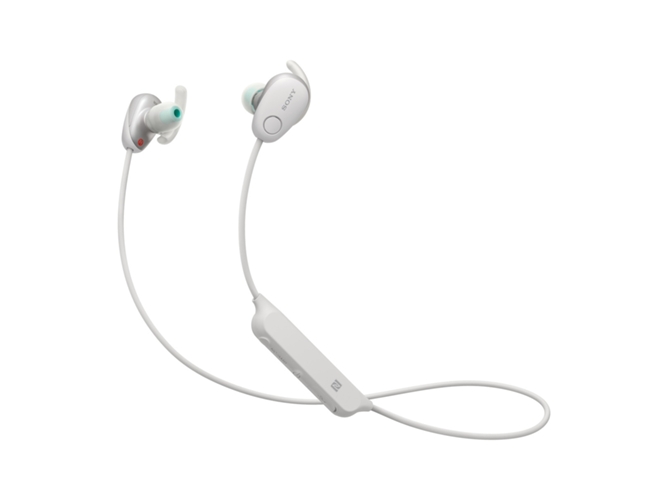 Auriculares Bluetooth SONY WI-SP600 (In ear - Micrófono - Noise canceling - Atiende llamadas - Blanco)