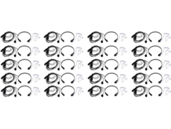 20 Auriculares Con Micrófono Y Vibración Para La Garganta Para Radio Bidireccional Uv-5r-82-b6-888s