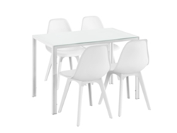 Juegos de Comedor [EN.CASA] Blanco (Plástico, Metal - 83 x 54 x 48 cm)