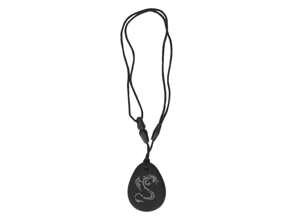 2 Collares Masticables De Silicona Con Diseño De Dragón Gris Para La Dentición Del Bebé.
