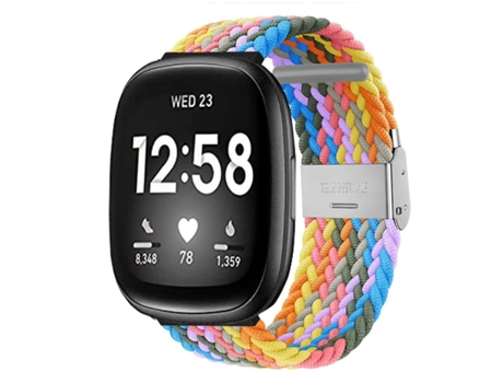 Pulsera Trenzada Flexible para Fitbit By Google Versa 3 Multicolor VEANXIN