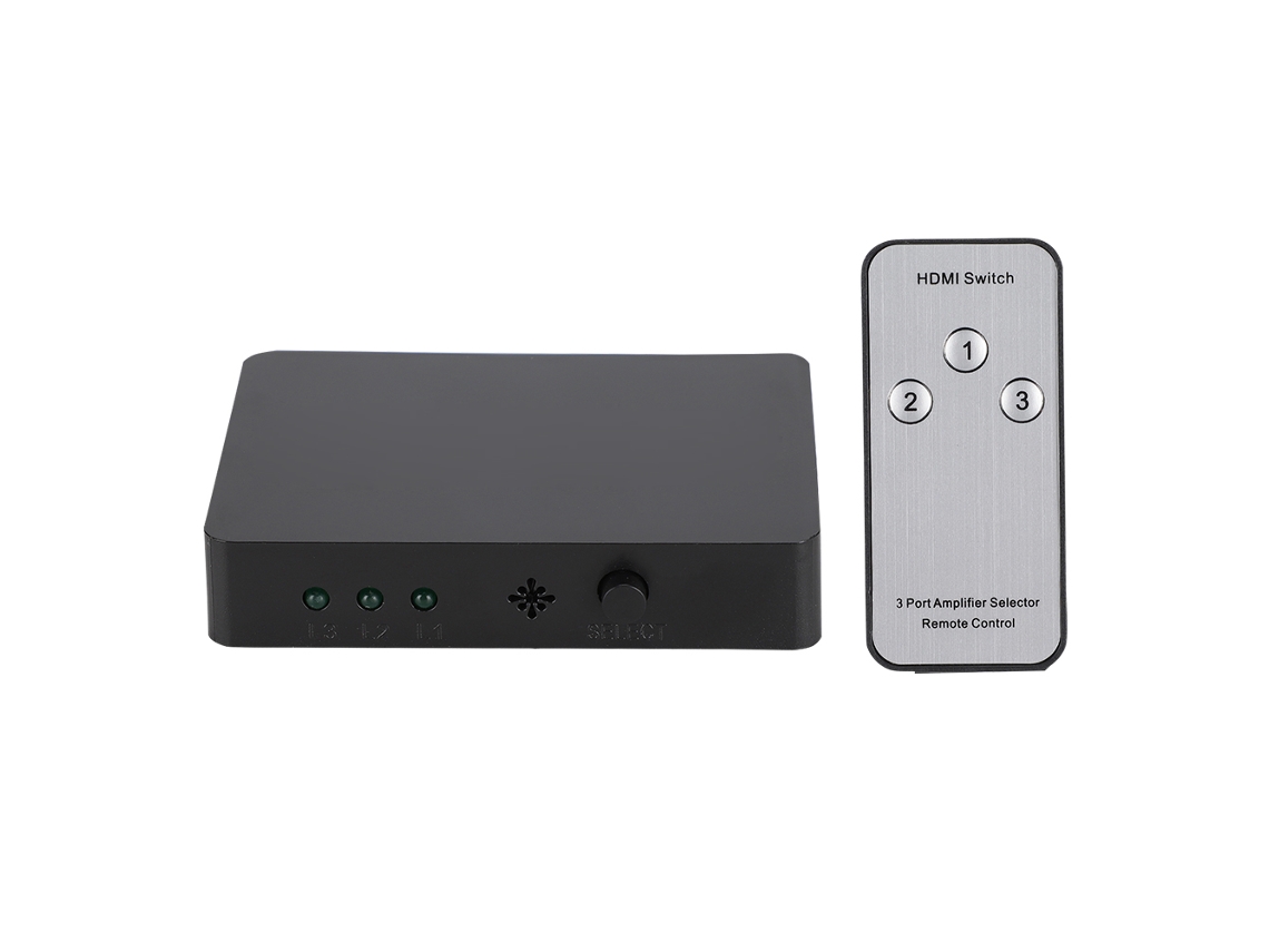 Concentrador Hdmi 3x1, Conmutador, Divisor, 1080p, Hdtv, Proyector, 3d, Hdmi 1.4a, Control Remoto