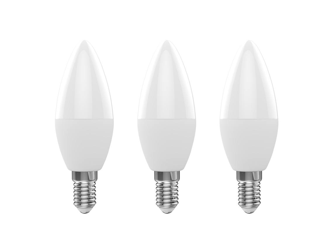 Rebe-lámpara Inteligente Wifi Bombilla Led Rgb+w E12 5w Regulable Control Por App/voz Alexa Pack 3