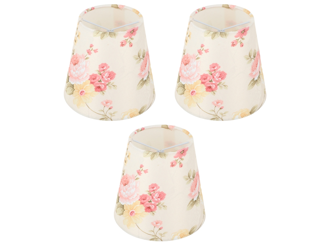 Pantalla De Lámpara Con Clip De Tela Con Estampado Floral Para Lámparas De Mesa, Arañas Y Lámparas De Pie E14