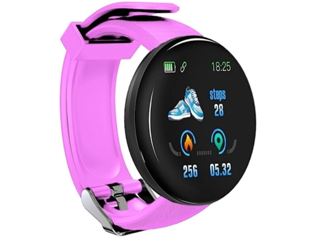 Smartwatch KLACK Kd18 con pantalla TFT 1.3 Frecuencia cardíaca Presión arterial y notificaciones Rosa