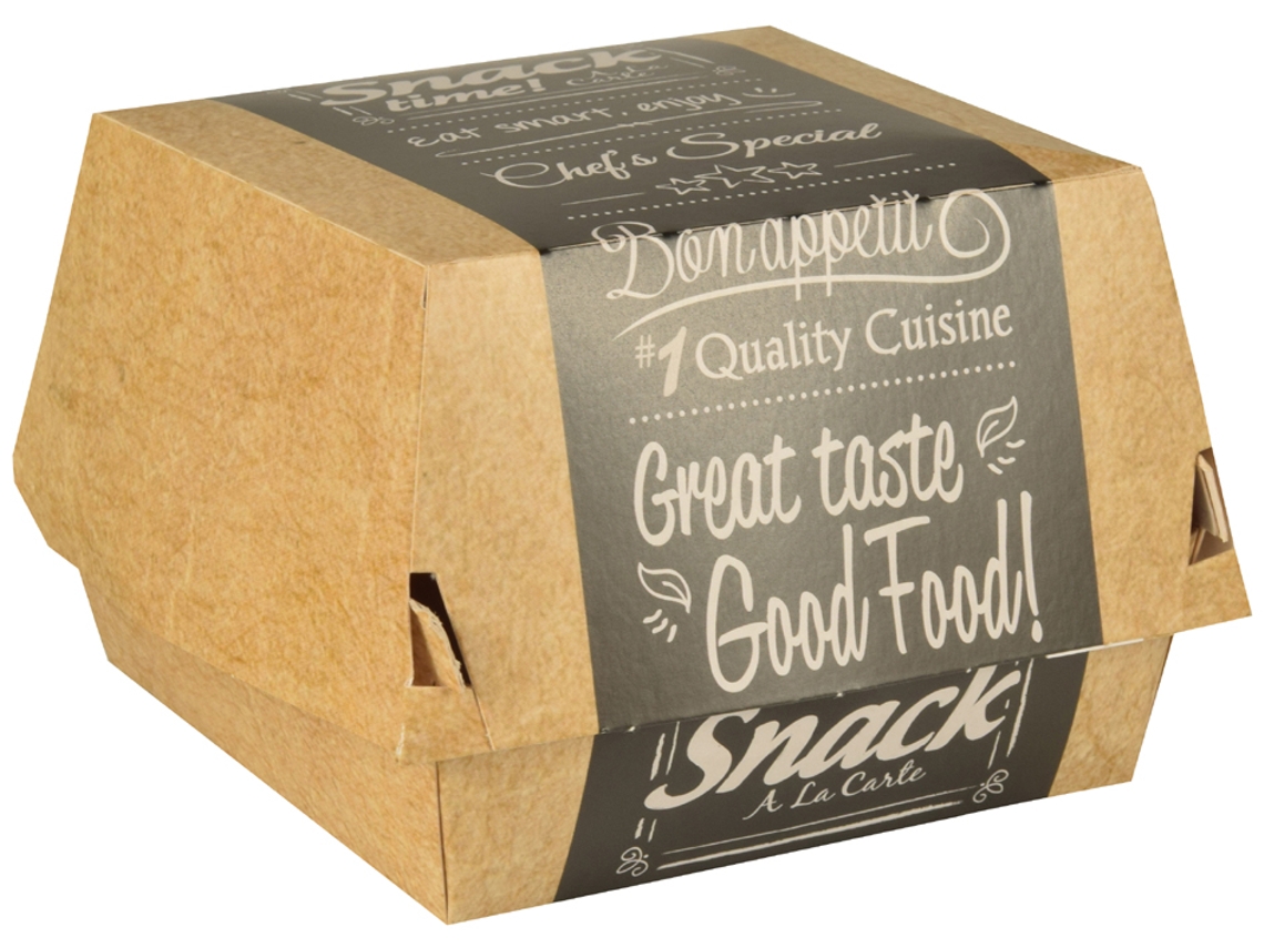 Caja de Hamburguesa PAPSTAR Pura Dimensiones: 90 X 155 X 155 Mm XXL
