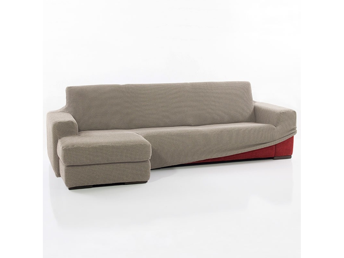 Funda de Sofá DOMAINET (Beige - Algodón y poliéster - 210-320 cm)