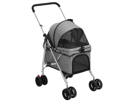 Cochecito para perros plegable tela oxford gris 76x50x100 cm VIDAXL