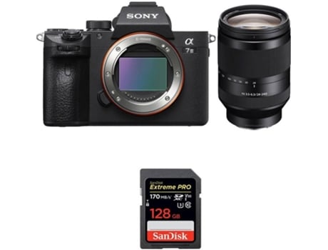 Kit Cámara Mirrorless, Objectivo y Tarjeta de Memória SONY ALPHA 7 III (24 MP - Sensor: Exmor R BSI - ISO: 100 a 51200)