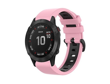 Correa Smartwatch Para Garmin Fenix 6 Pro 22Mm Rosa-Negro VENISYMLIS