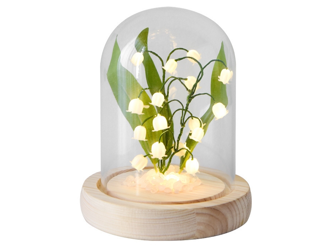 La Lámpara Inteligente De Convallaria Bajo Una Cúpula Acrílica, Un Regalo Ideal Para Mujeres, Perfecta Para Navidad Y El Día De La Madre, Un
