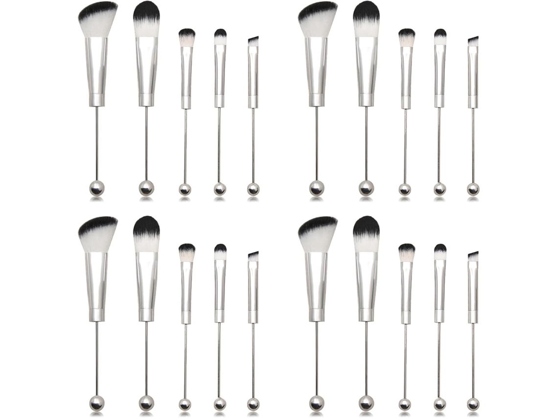 Kit De Maquillaje Diy Con 4 Brochas De Silicona Con Cuentas Para Manualidades.