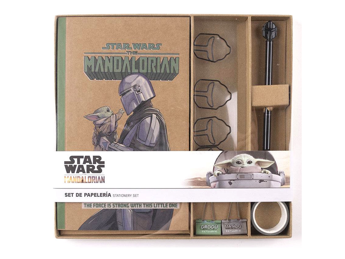 Set de papelería activo con la letra B de Star Wars The Mandalorian