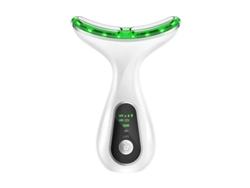 Masajeador Facial Y Cuello Beauty 3 En 1 Triple Acción Luz, Calor Y Vibración Yizhood (blanco)