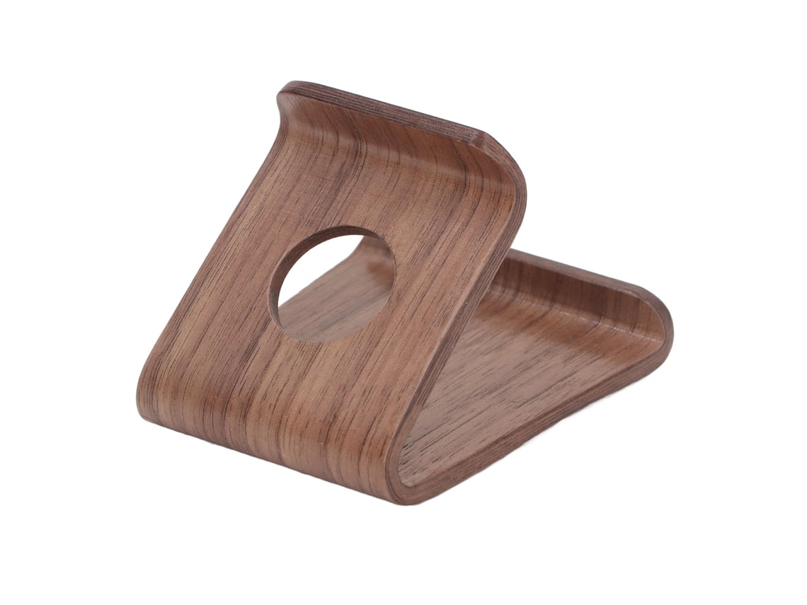 Suporte De Telefone De Madeira À Prova D'água Com Design Ergonômico E Base Anti-derrapante Em Tpu Cor Nogueira
