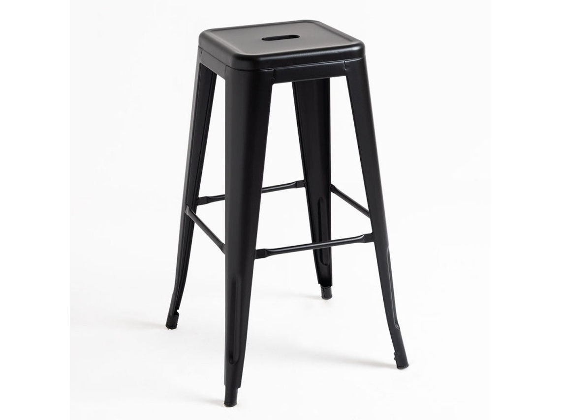 DUDECOR Taburete Alto Leeds Negro Mate