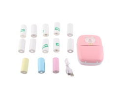 Ats-impresora Térmica Mini Hd Multifuncional Bluetooth Para Teléfono De Bolsillo Para Estudiantes Rosa