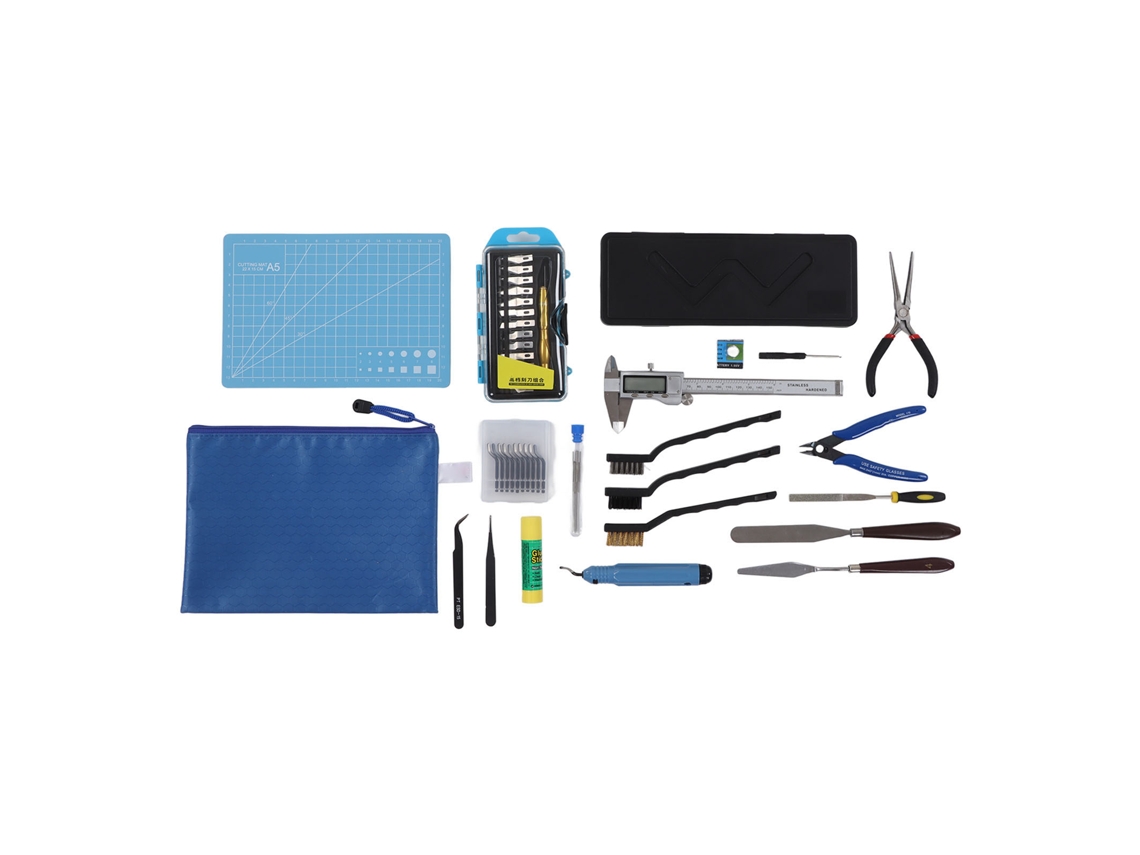 Kit de herramientas para impresora 3D: mantenimiento, limpieza de modelos, cuchilla de corte, lima, calibrador