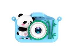 Cámara de fotos y video para niños. Vídeo FHD de 44 MP, zoom digital 8x. Cámara trasera para selfies y juegos integrados. Funda de silicona con forma de panda.