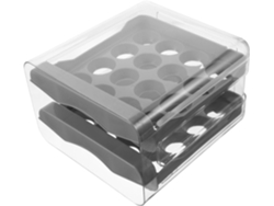 Caja Transparente De Doble Capa Para Almacenar Huevos En El Refrigerador.