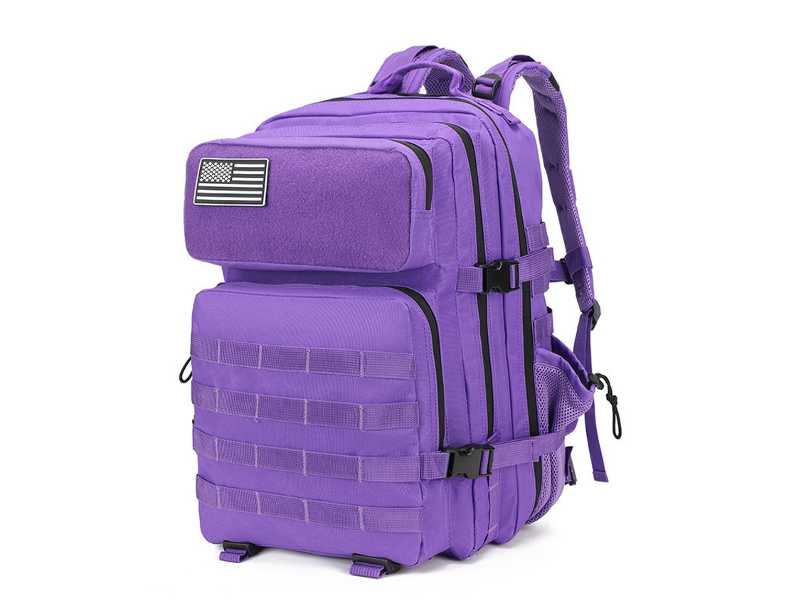 Mochila Grande Y Multifuncional, Ideal Para Senderismo, Montañismo, Acampada Y Ciclismo Estampado De Camuflaje Estilo Militar - 5