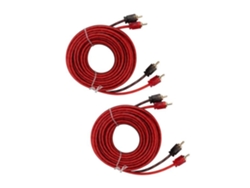Lia Cable Rca estéreo Cable Rca para Coche 2 Piezas Macho a Macho 5M de Largo Universal Cubierto de Goma Alto FDIT