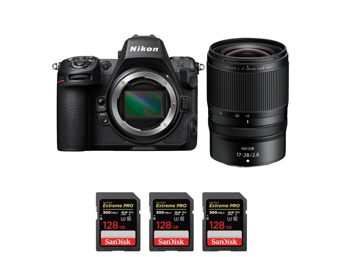 Nikon Z8 + Z 17-28mm F/2.8 + 3 Sandisk 128gb Uhs-ii 300mb/s - Cámara Fotográfica Híbrida Full-frame + Ebook “20 Consejos Para Fotos Que Impactan”