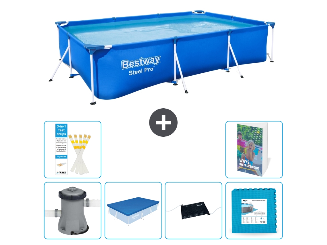 Bestway Piscina Bestway Steel Pro Retangular - 300x201x66 Cm - 7-peças S273