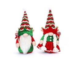 Muñecos de Elfos Navideños En Pareja Linjou, Decoración de Tela Suave, 2 Piezas