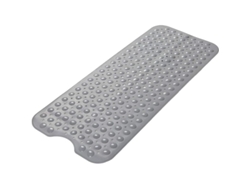 Tapete Antideslizante Para Bañera 40x16 Pulgadas Con Ventosas Y Orificios De Drenaje Gris