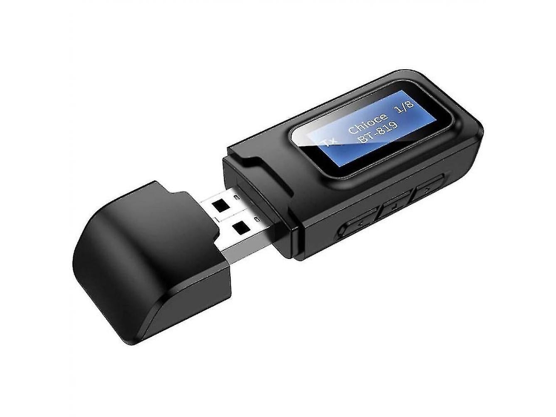 Transmisor Bluetooth con pantalla Transmisor y receptor Bluetooth Transmisor USB Bluetooth 5.0 con pantalla Rosewell