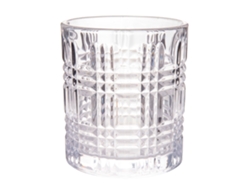 Juego de 6 vasos de agua Cofan con relieve, 27,5 cl, cristal transparente, aptos para lavavajillas, elegantes vasos bajos.