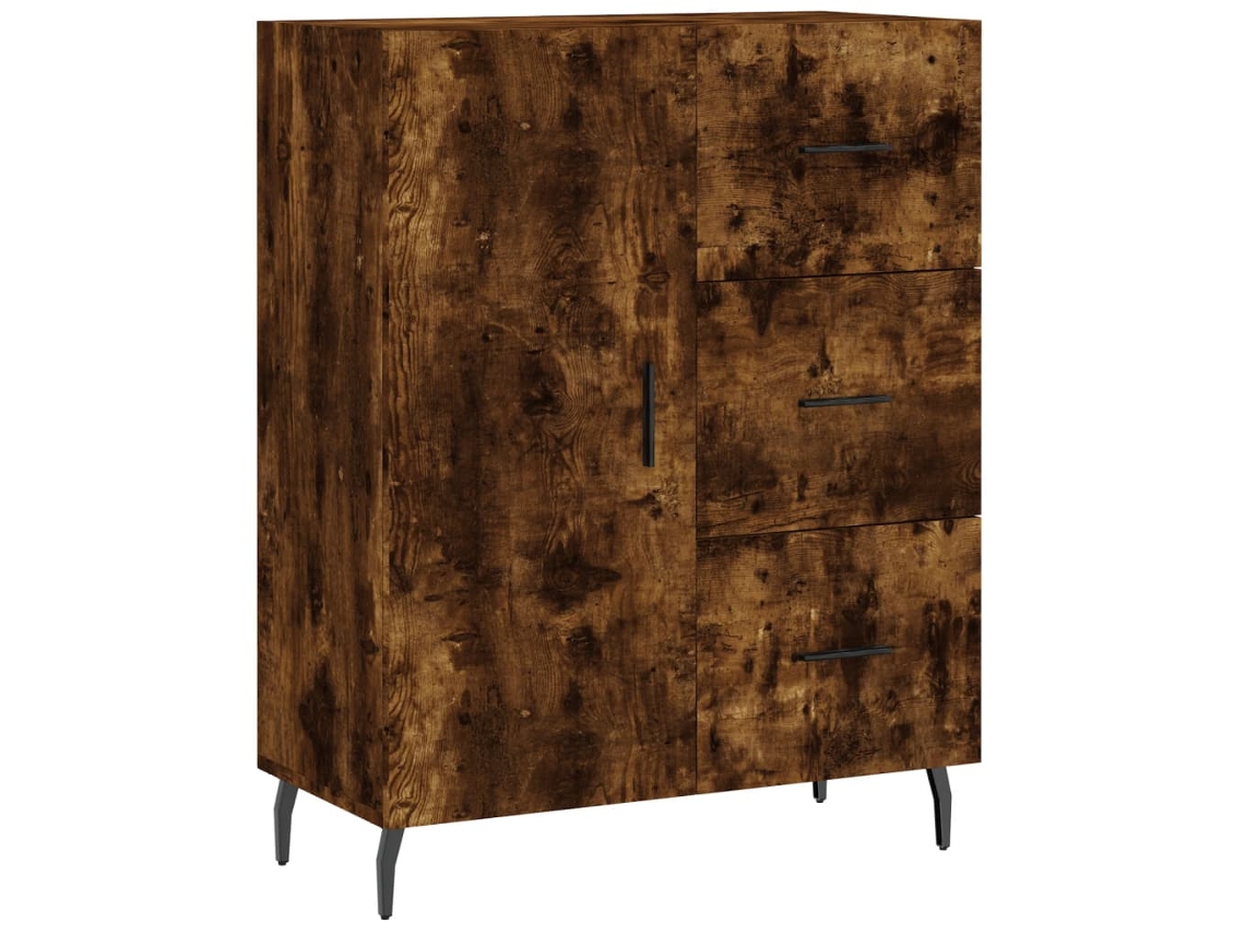 Maison Exclusive - Aparador De Madera De Ingeniería Roble Ahumado 69,5x34x90 Cm