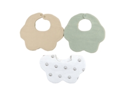 Juego de 3 baberos de algodón para bebé, estampados, bandana, bufanda, babero de dentición transpirable y toalla de saliva para alimentación y protección.