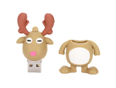HURRISE Memoria USB Stick Unidad Flash USB Ligera Portátil Segura Confiable Exquisita PVC Memoria USB Navideña 16G