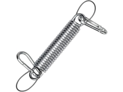 Muelle De Suspensión De Acero Inoxidable Para Silla Hamaca Con 2 Mosquetones, Capacidad De 200 Kg.