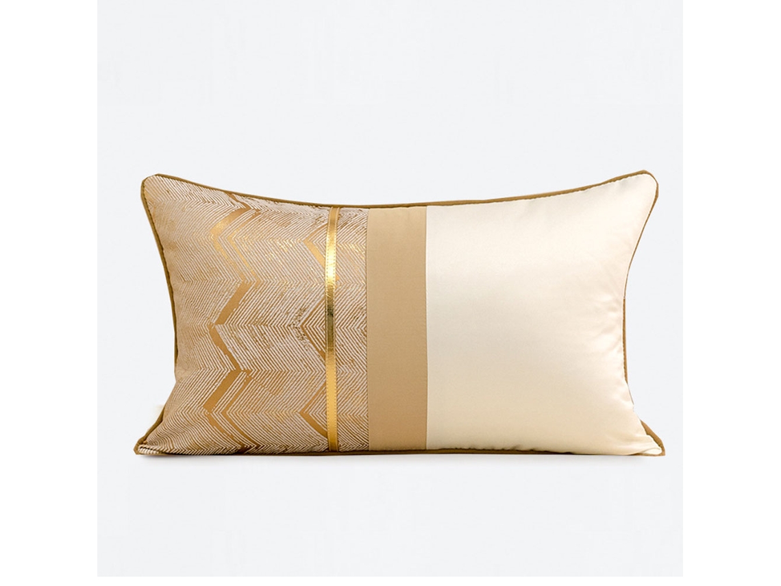 Elegante Funda De Cojín Para Sofá De Dos Colores Para Sala De Estar - Funda De Cojín Rectangular Para La Cintura