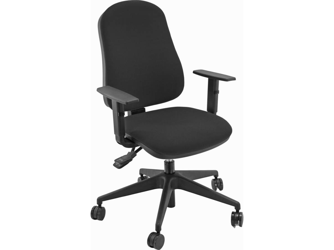Silla de Escritorio Operativa UNIST Sincro Simpel Brazos ajustables (Negro - Tapizada)